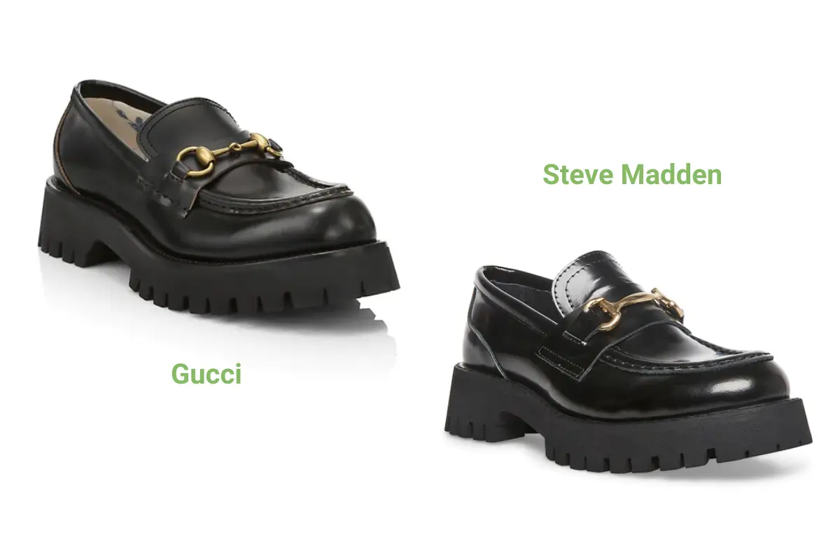 Gucci loafer dupe example