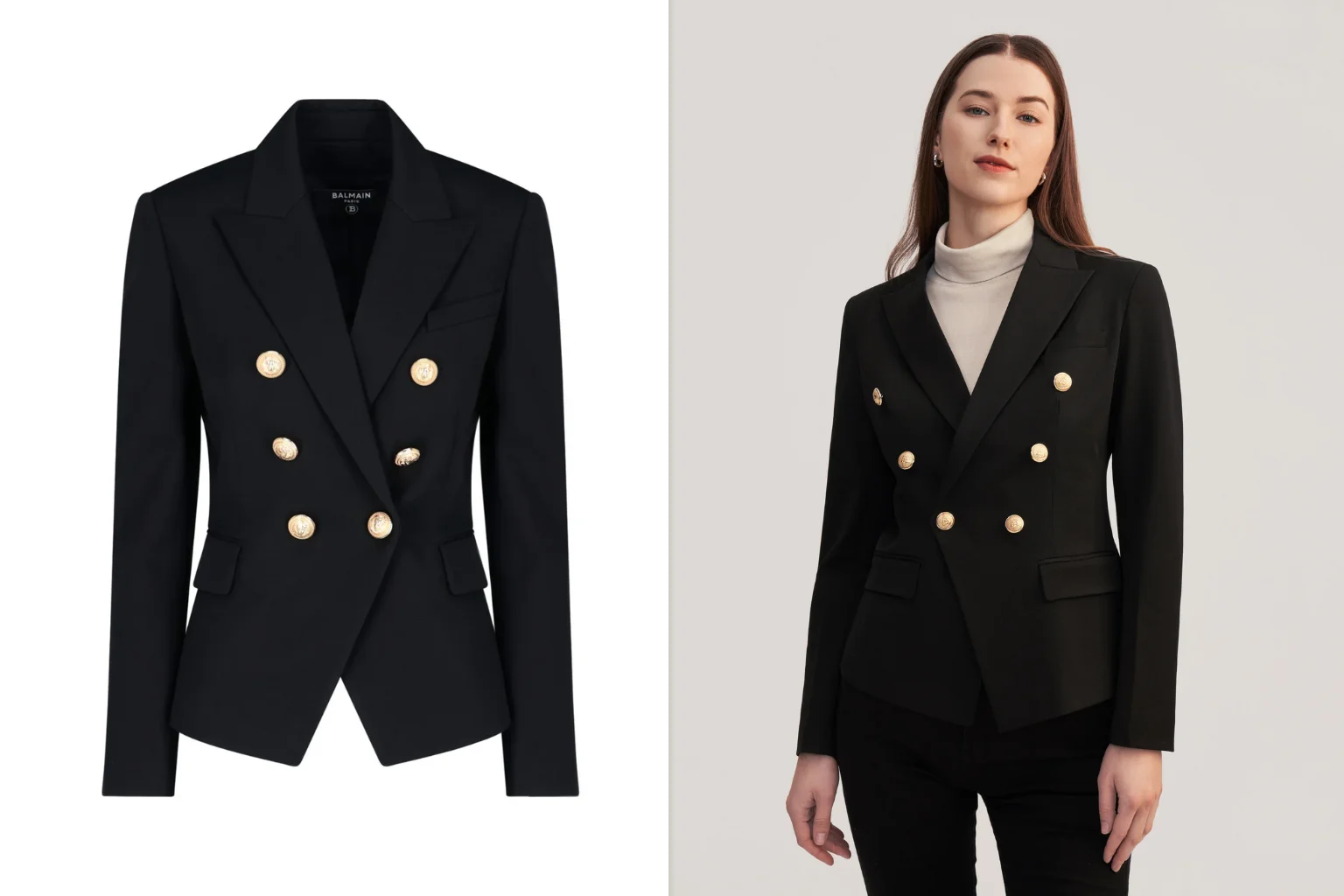 Balmain Double Breasted Blazer Dupe png