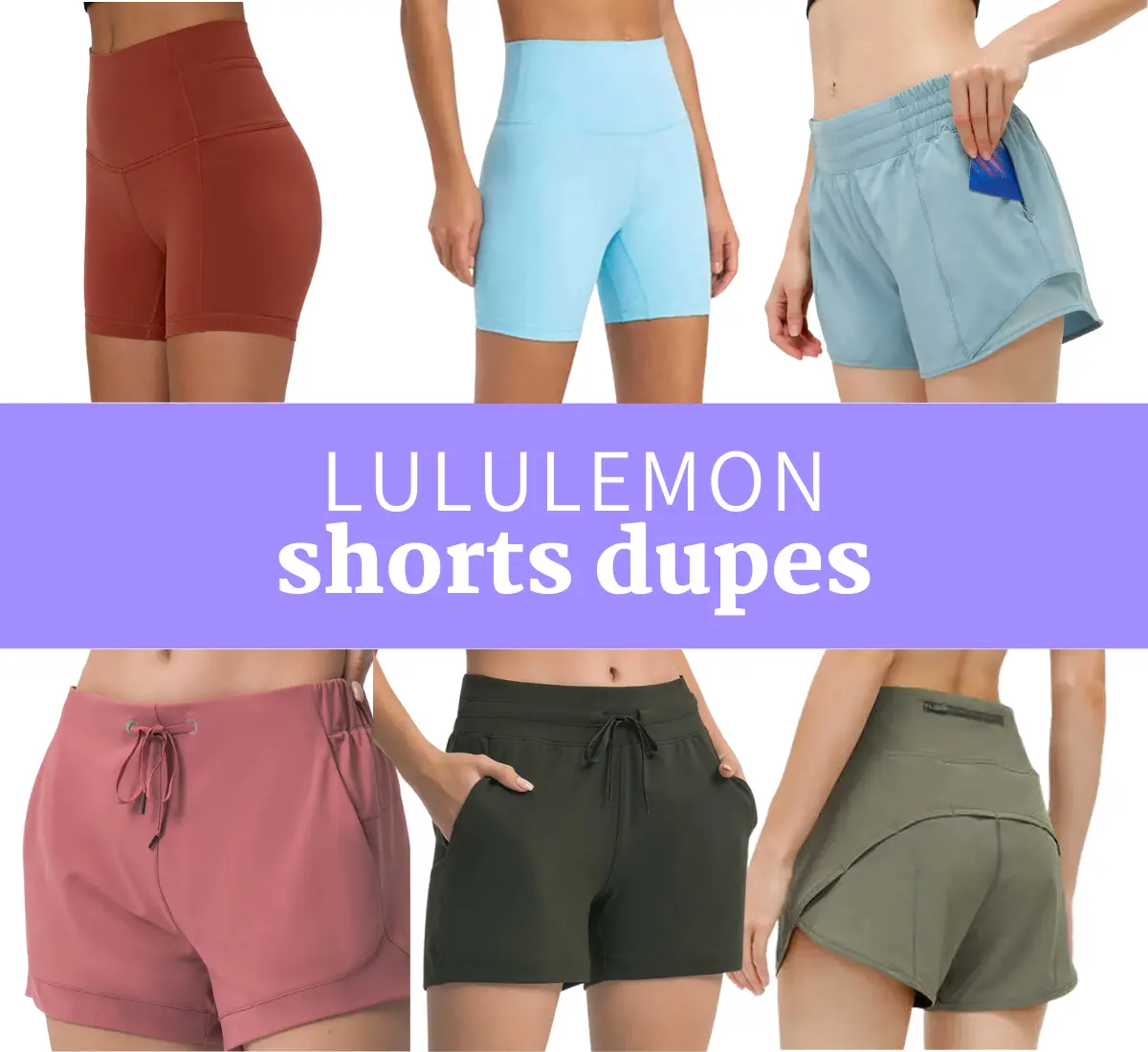 Top 4 best lululemon shorts dupes (under $25)